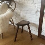 Brutalist cowherd tripod stool