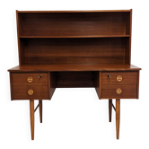 Desk and its removable shelf in Scandinavian style made of teak, RDA around 1960.