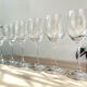 6 crystal red wine glasses Mikasa model Stephanie