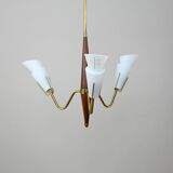Vintage pendant light with opaline