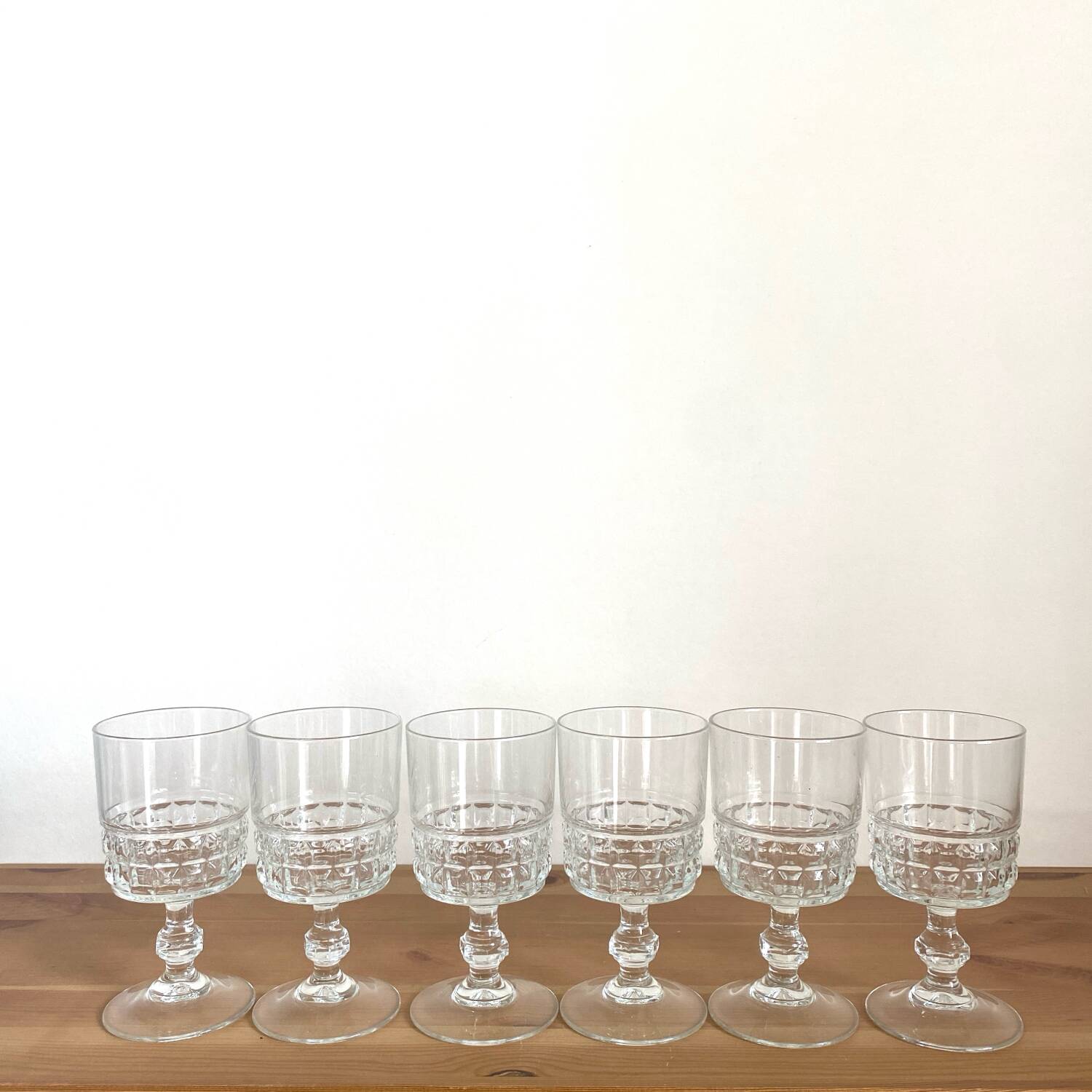 Water glass - vintage - Luminarc - "Quadrille" model - Very good condition