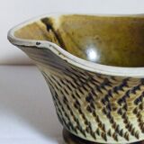 Ceramic planter with vintage scarifications from the 1950s