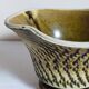 Ceramic planter with vintage scarifications from the 1950s