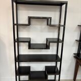 Pierre Vandel Paris shelf, black and gold, 1970s, France