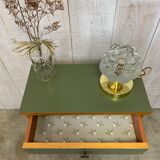 Bedside with tapered feet