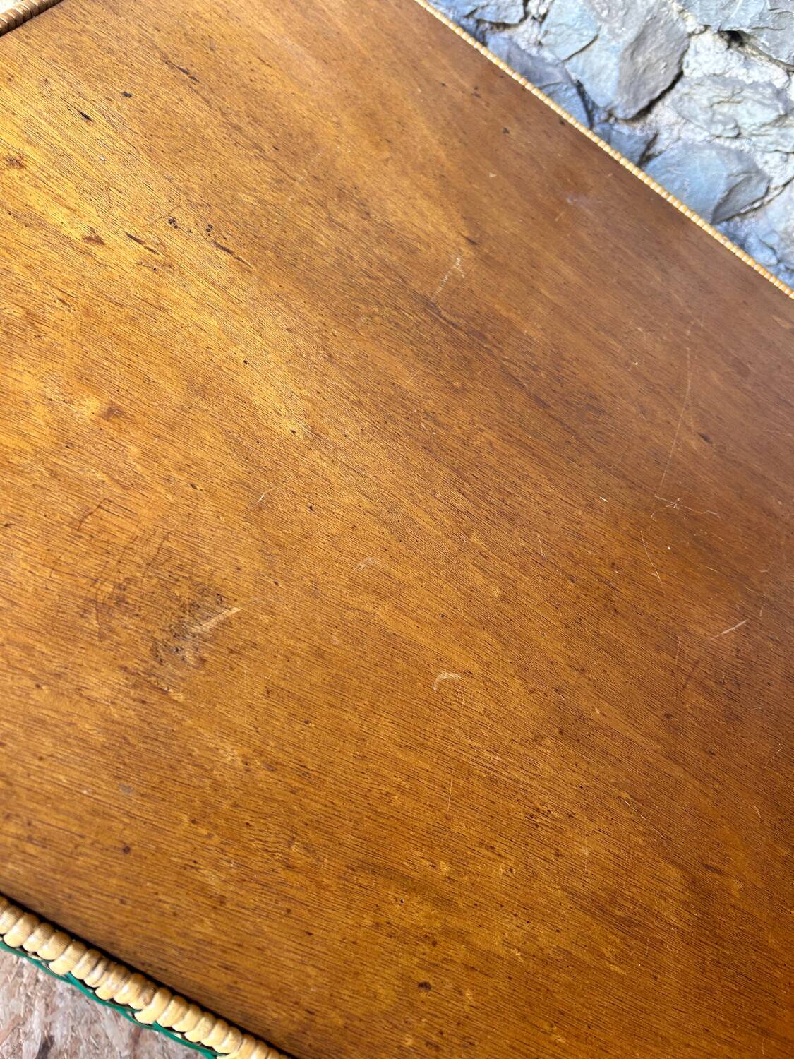 Rattan and wicker table from the 60s/70s