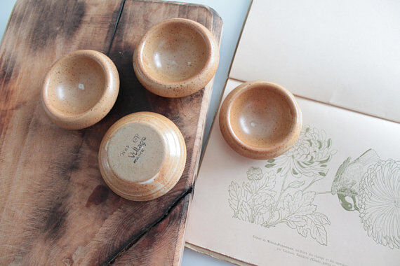 Set of 4 vintage in France stoneware cups