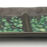 Ceramic presentation dish or bowl, artistic pottery with speckled effect