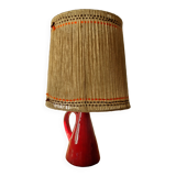 Red ceramic lamp 1950/1960.