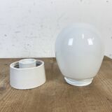 Vintage White Porcelain Ceiling Light, 1970s