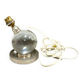 Crystal ball lamp, model no 7706 Jacques Adnet for Baccarat.
