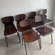 Lot de 6 chaises en bois de rose Eromes