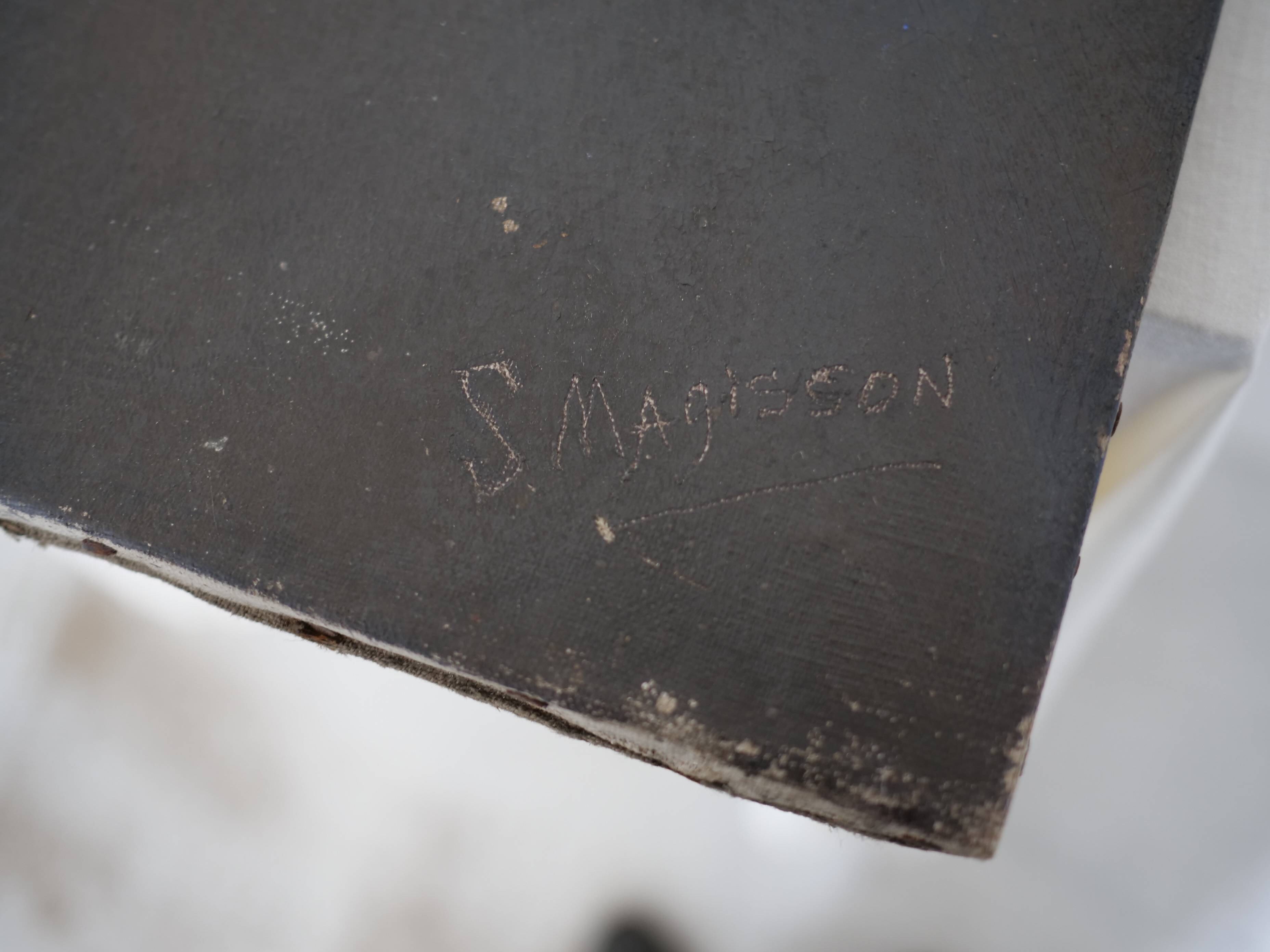 Portrait Oil on canvas Modern spirit signed Magisson 1930