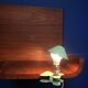 Vintage mint green mushroom clip/reader lamp, 1960s