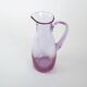 Pink glass jug, Italian design, 1970s, made in Italy