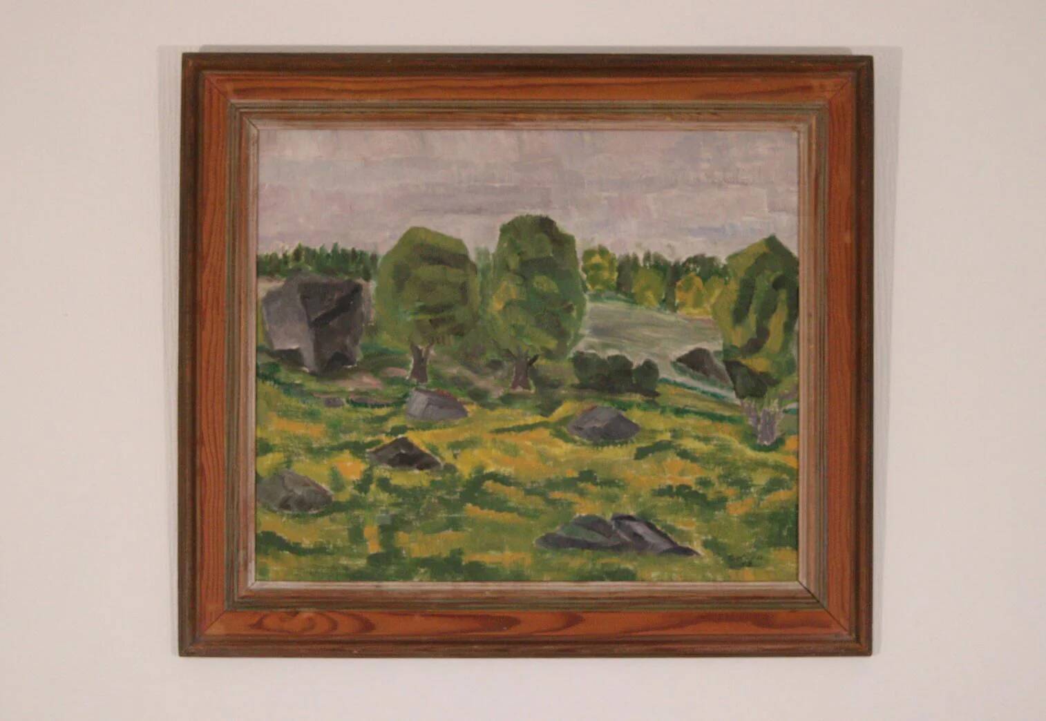 Original Swedish Oil on Panel – “Trees” by Gunnar Wärn – Signed