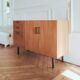 Renovated vintage modernist enfilade, 1950s-60s.