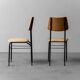 Console in legno 2 sedie in tessuto anni ’60 vintage modernariato