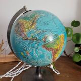 Illuminated terrestrial globe Scan-Globe Havdrup 1977
