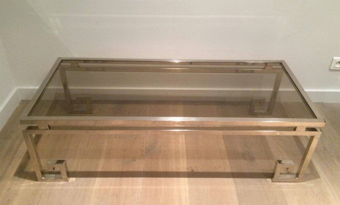 Very beautiful chrome coffee table