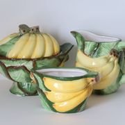 Service plat pichet banane vintage