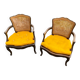 Paire de fauteuils cannés de style Louis XV