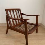 Scandinavian armchair in solid teak