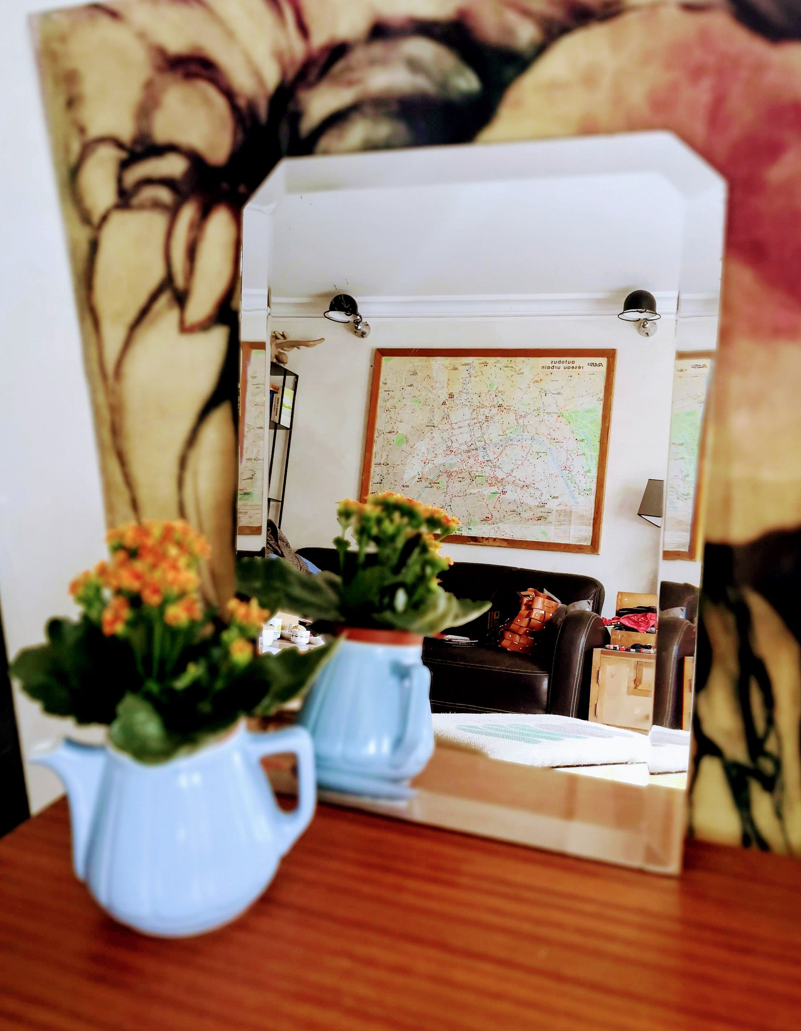 Mirror beveled 57 x 42cm