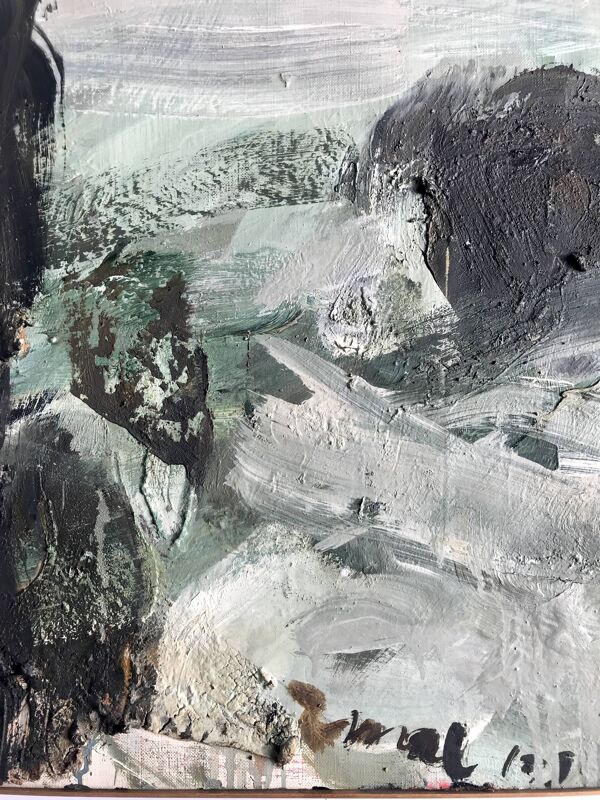 Paul BUTTI, Enval, vers 1990. Huile sur toile signée au pinceau
