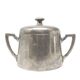 Art Deco sugar bowl, silver-plated brass, Germany, 1920s