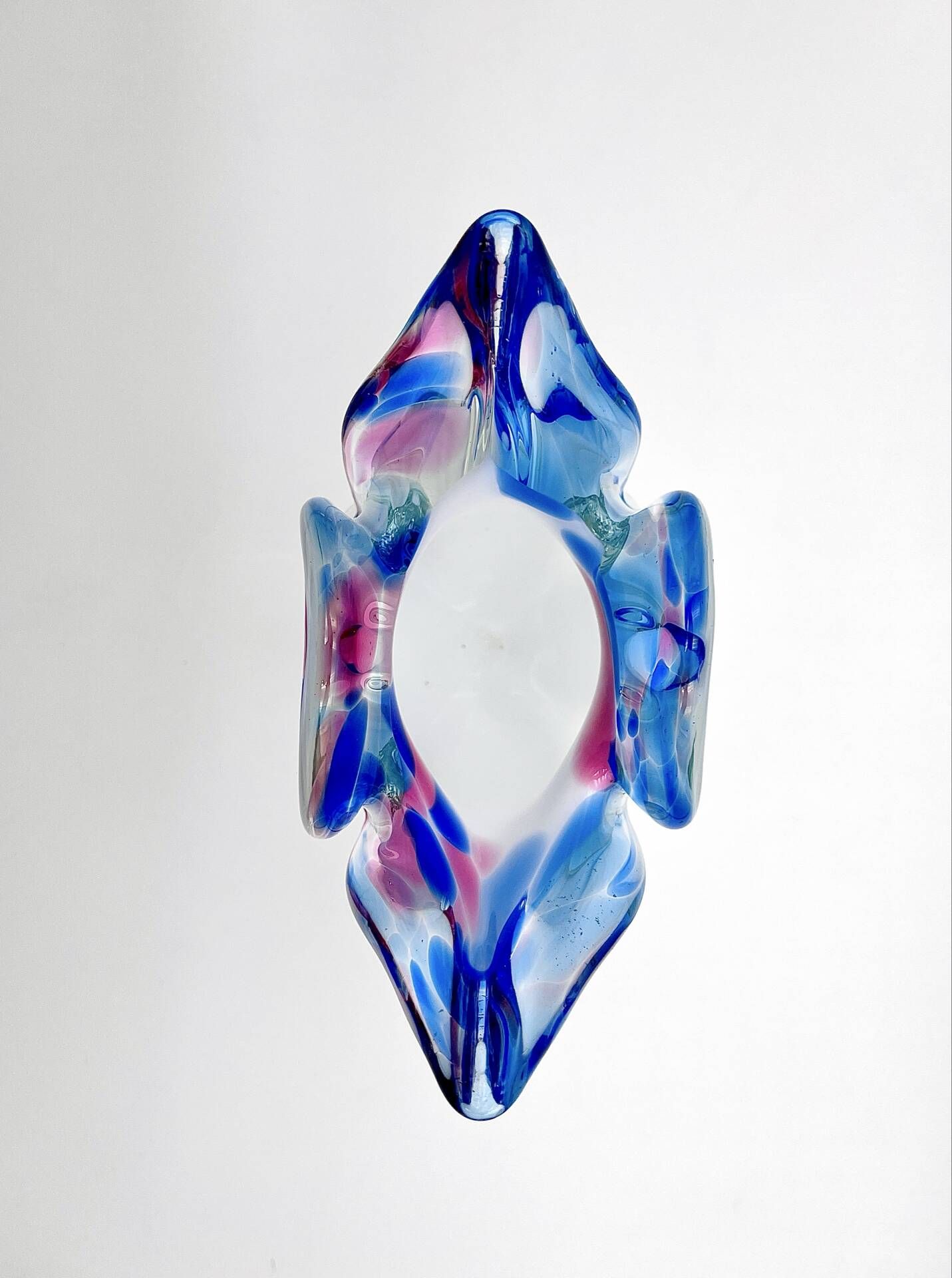 Monumental Vase Josef Hospodka Chribska Sommerso White Crystal 33cm