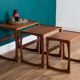 Retro teak 1960s g plan quadrille nest of coffee tables
