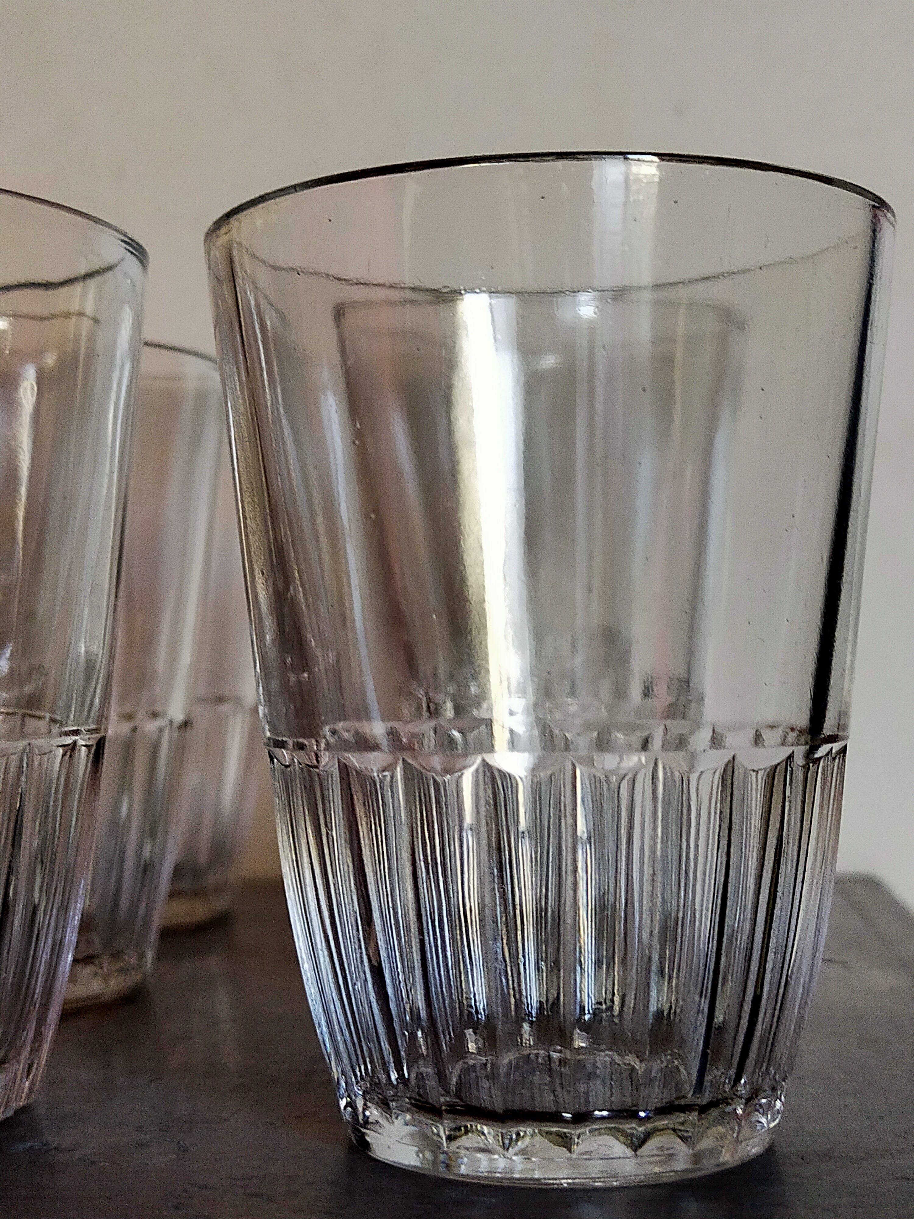 Nine vintage glasses of cider 40s