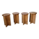 Set of 4 oak stools from the 1950s, constructivist style.
