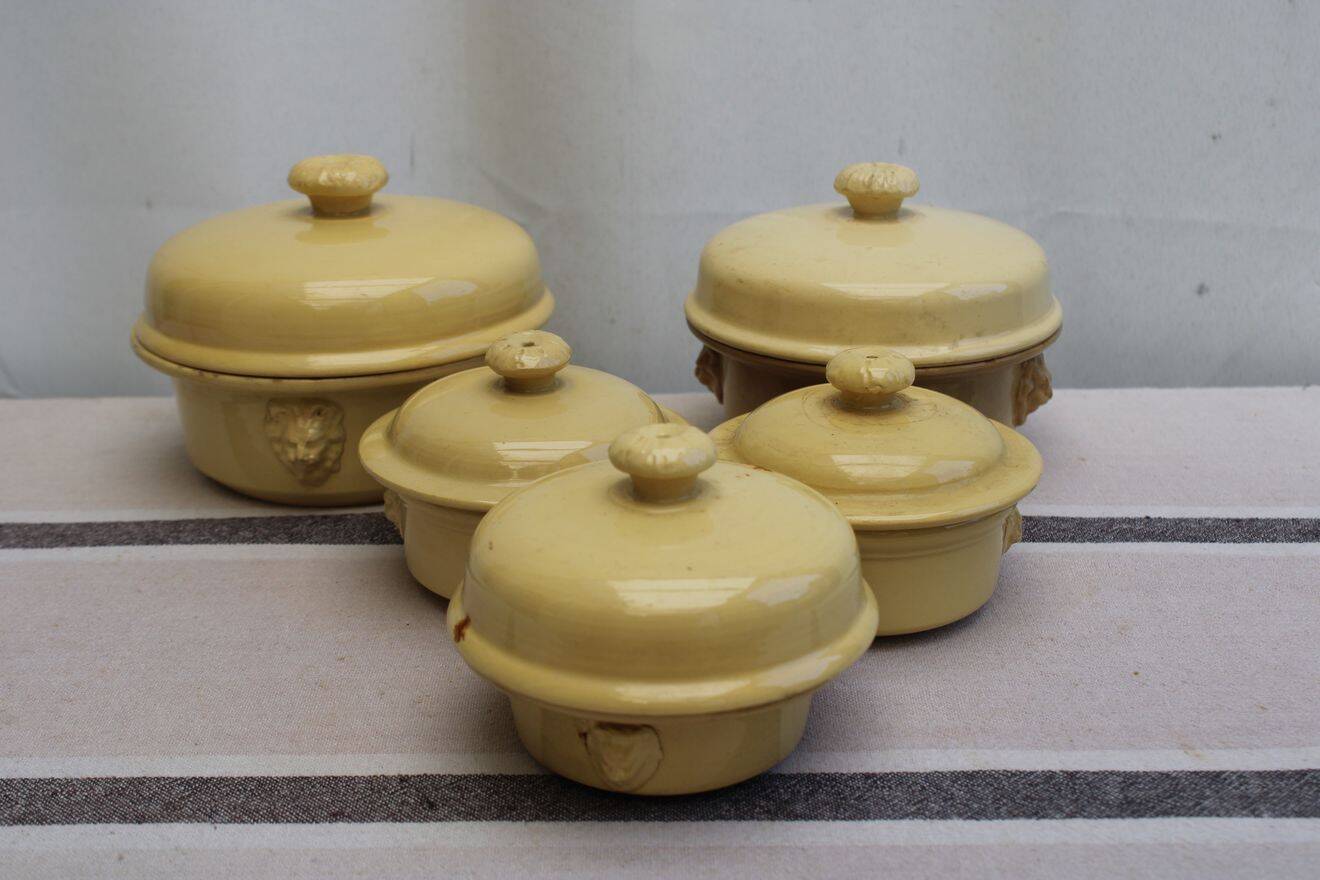 Lot de 5 terrines en céramique