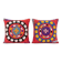 Set of 2 vintage embroidered cushion covers 53x56 cm
