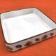Deep serving dish, Niderviller France earthenware, "Prunes" collection