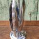 Vintage foldable table holder in silver metal