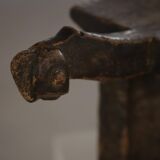 Lobi stool in carved wood from the early 20th century, Burkina Faso, Africa.