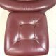 French burgundy leather space age lounge chair & footstool 1970’s