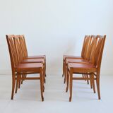 Set of 6 vintage chairs from the 1960s.