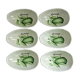 Set of 6 French Vintage Decorated Avocado Serving Dishes By Carte Blanche