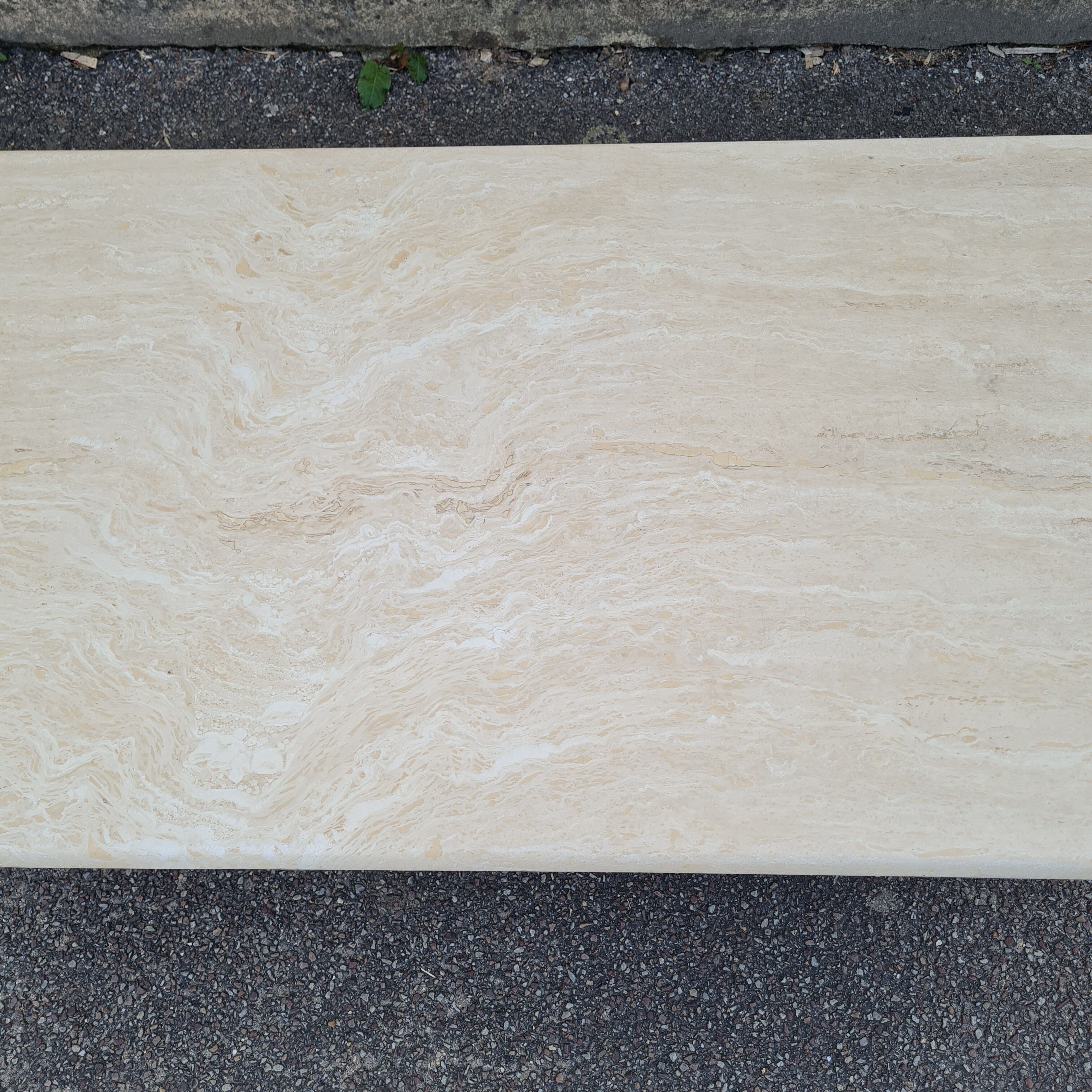 Travertine coffee table