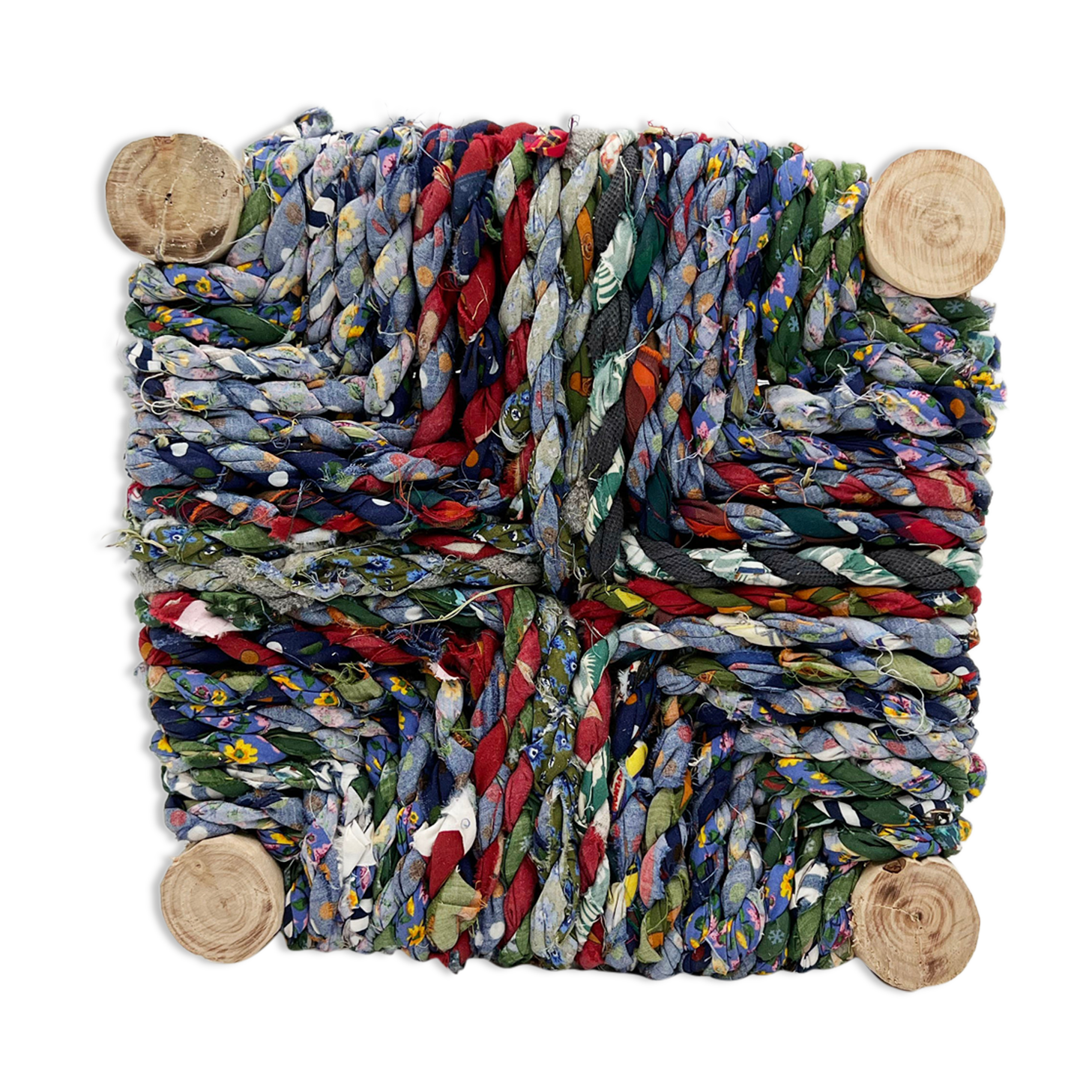 Moroccan mini stool Boucherouite