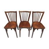Suite of 3 Baumann chairs stamped model