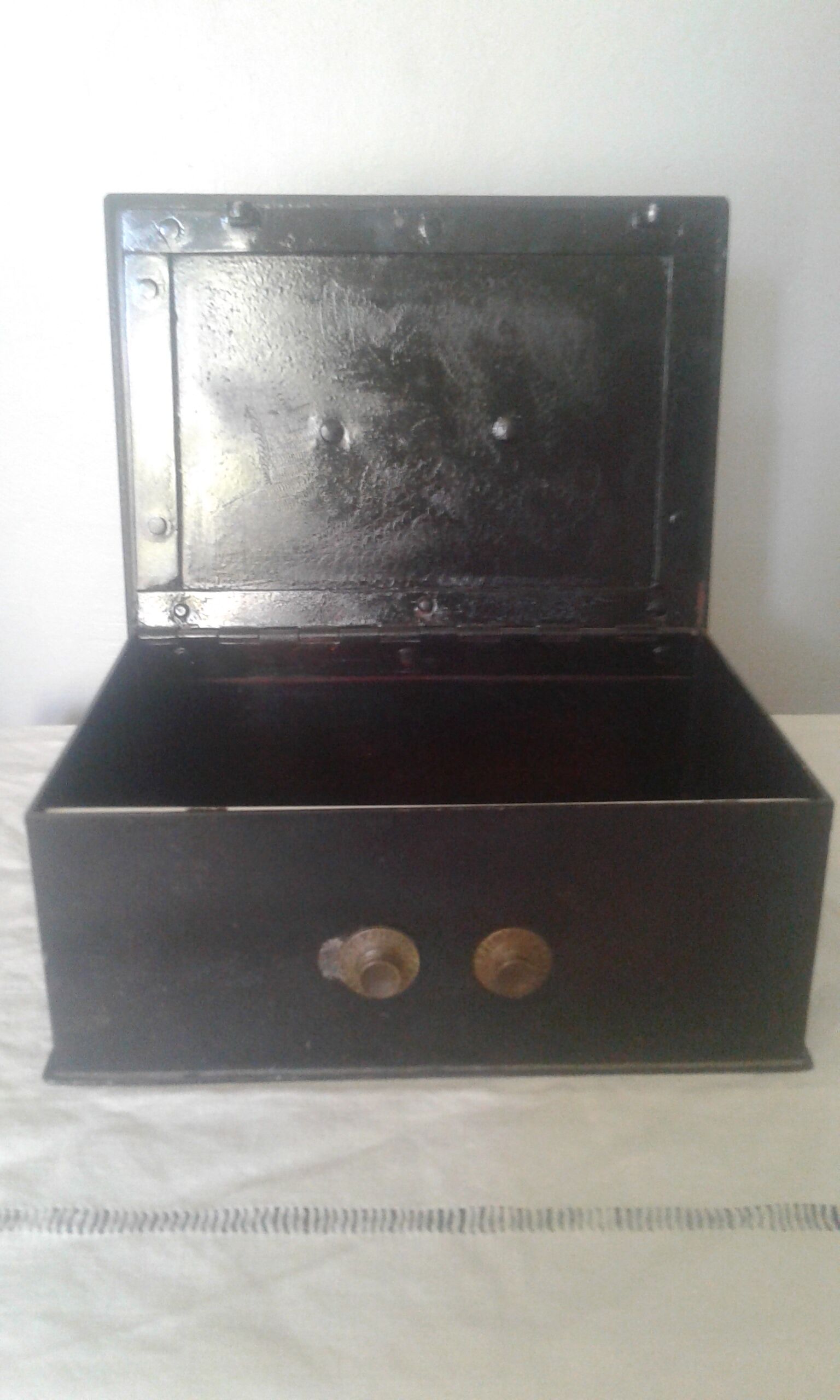Antique combination steel safe