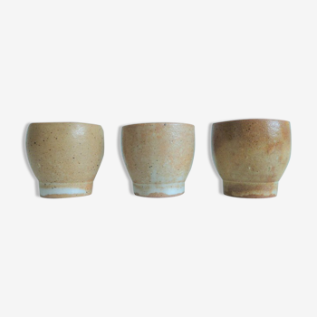 3 sandstone eggcups