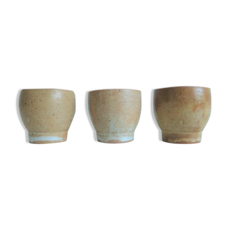 3 sandstone eggcups