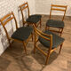 Série de 4 chaises vintages style scandinave