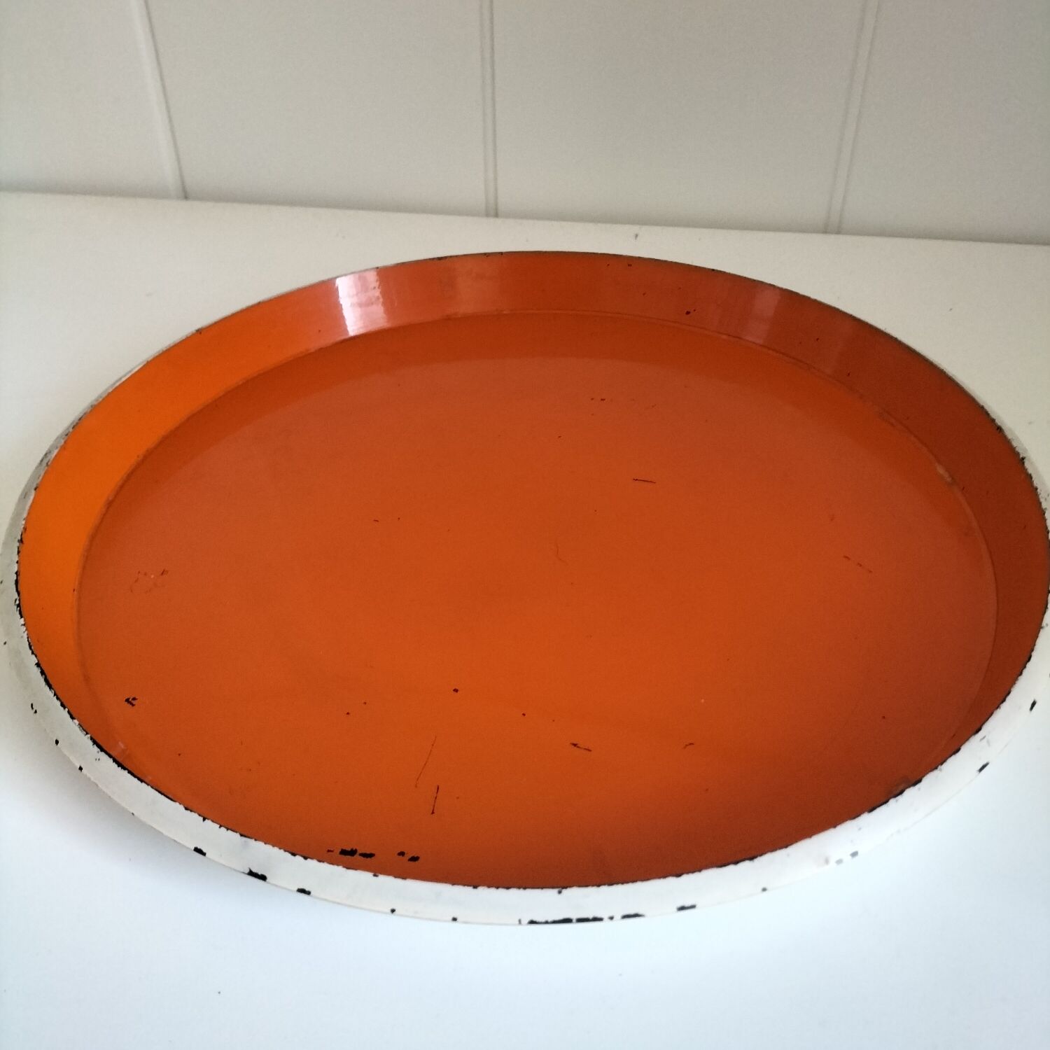 Vintage dish orange